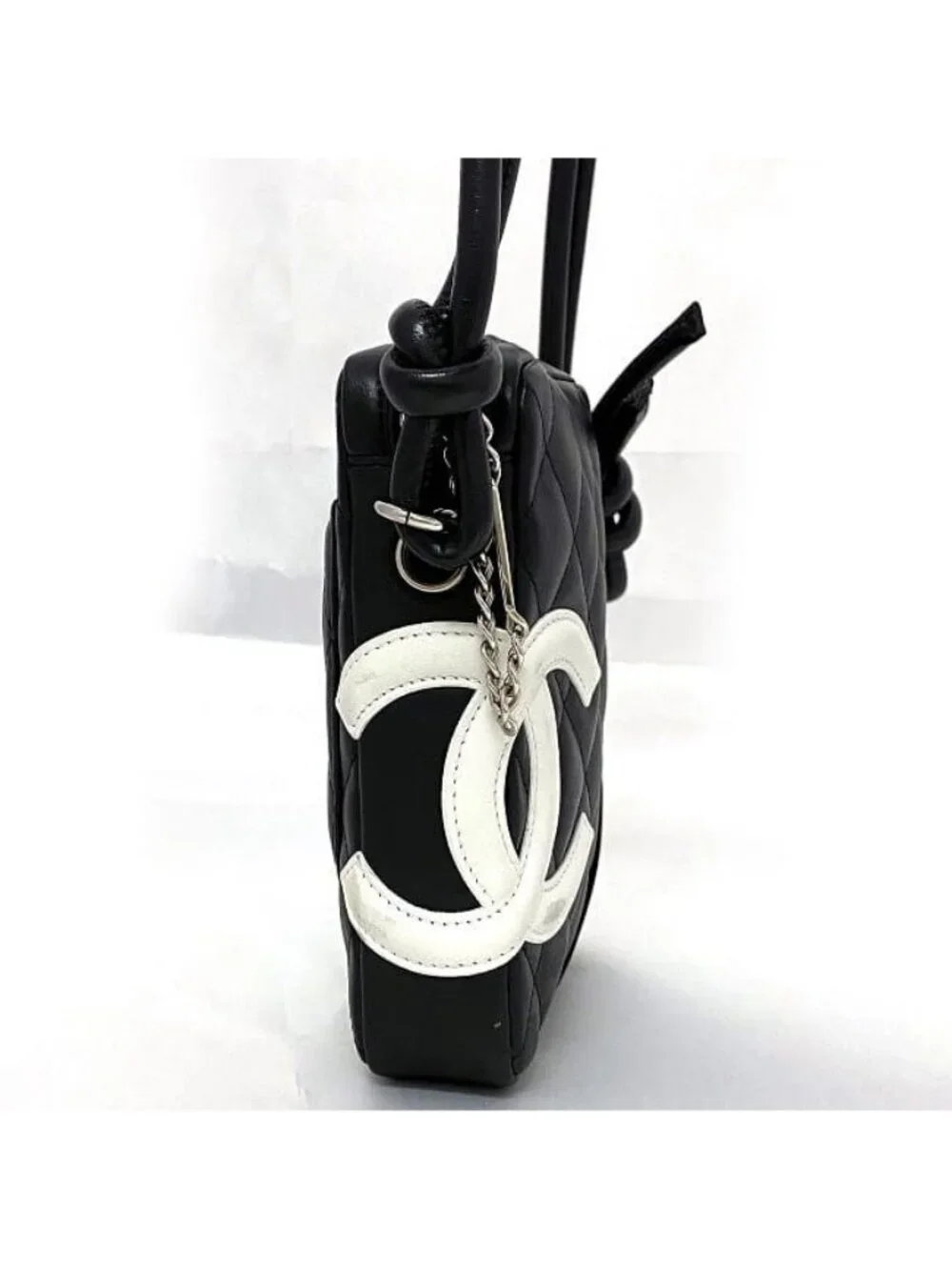 Chanel Mini Shoulder Bag Black White Cambon - Picture 3 of 10